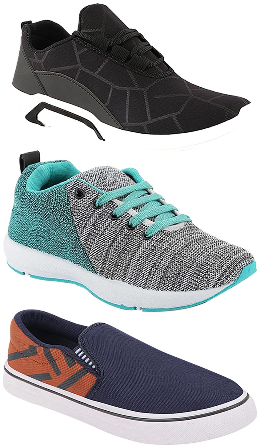 

Birde Men Multi-Color Casual Shoes - CASUAL SPORTS SNEAKERS RUNNNING SHOES - BRD-300-BLK-308-TAN-221