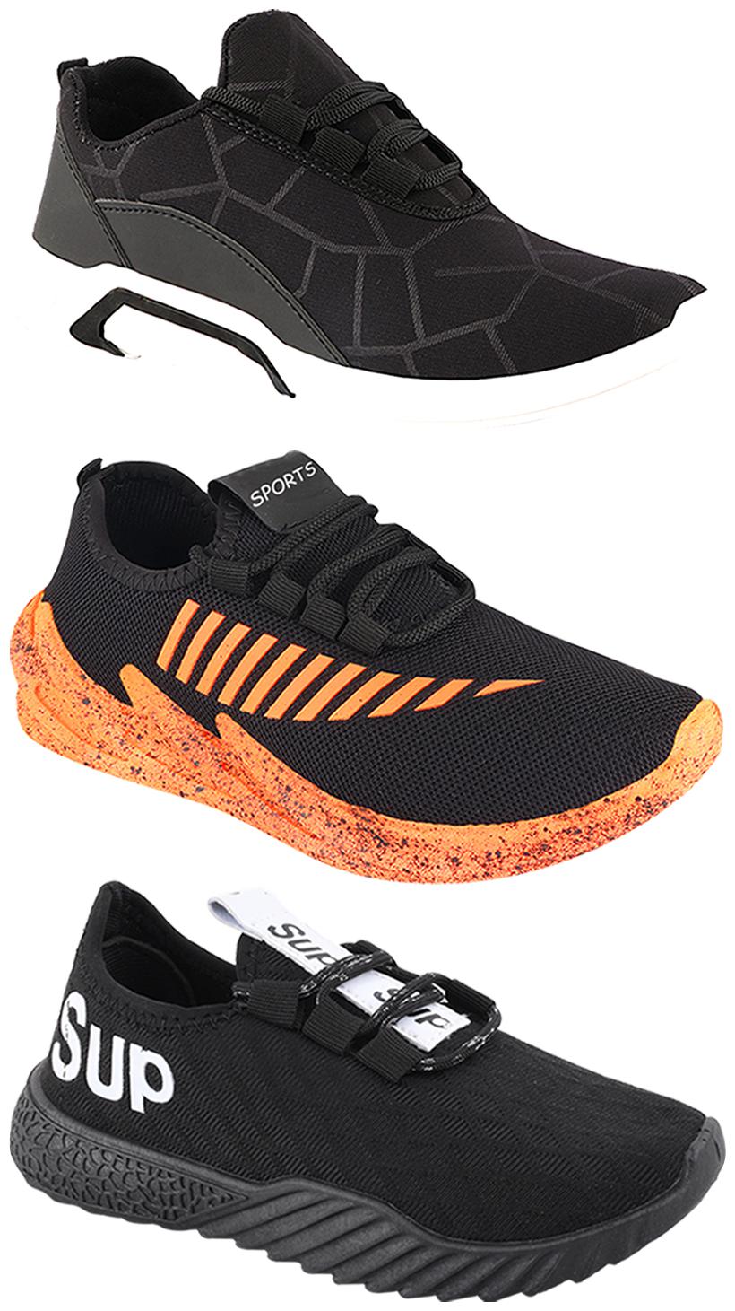 

Birde Men Multi-Color Casual Shoes - CASUAL SPORTS SNEAKERS RUNNNING SHOES - BRD-300-BLK-324-ORNG-384