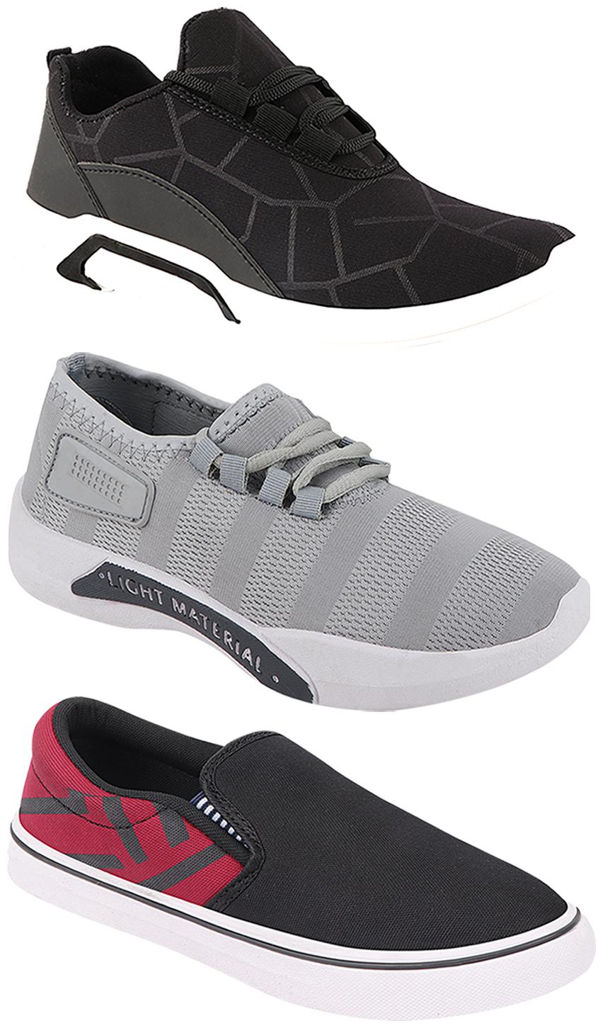 

Birde Men Multi-Color Casual Shoes - BRD-300-BLK-301-GRY-308-MRN
