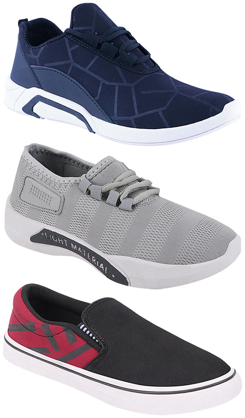 

Birde Men Multi-Color Casual Shoes - BRD-300-BLU-301-GRY-308-MRN