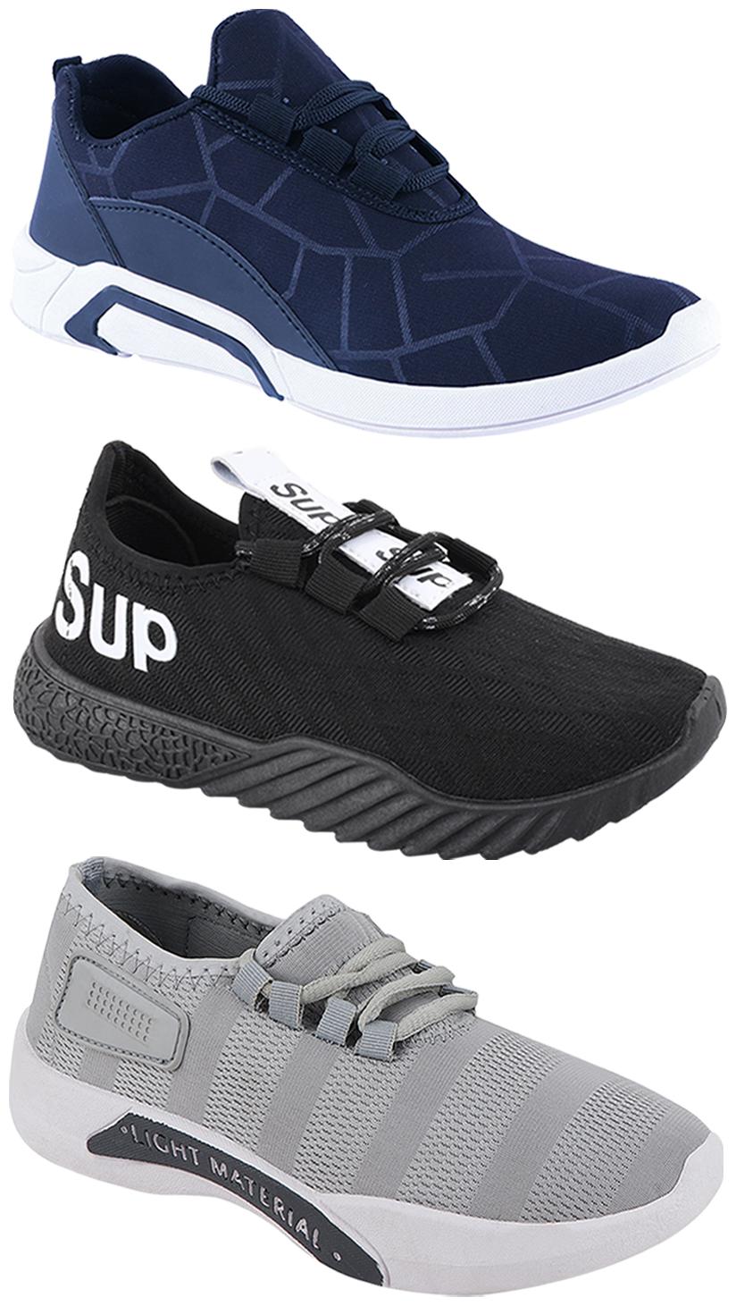 

Birde Men Multi-Color Casual Shoes - CASUAL SPORTS SNEAKERS RUNNNING SHOES - BRD-300-BLU-301-GRY-384