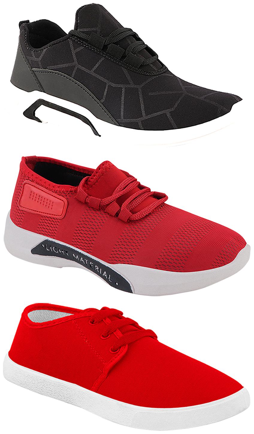 

Birde Men Multi-Color Casual Shoes - BRD-300-BLK-301-RD-1077