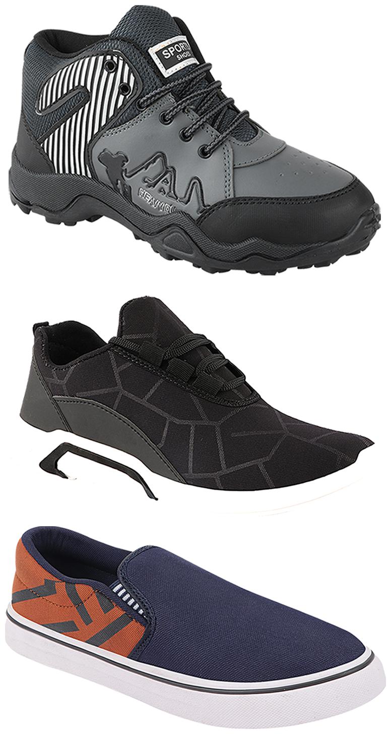 

Birde Men Multi-Color Casual Shoes - BRD-300-BLK-308-TAN-367