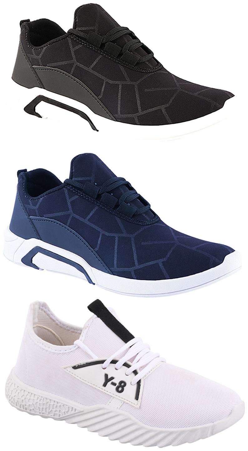 

Birde Men Multi-Color Casual Shoes - BRD-300-BLK-300-BLU-377