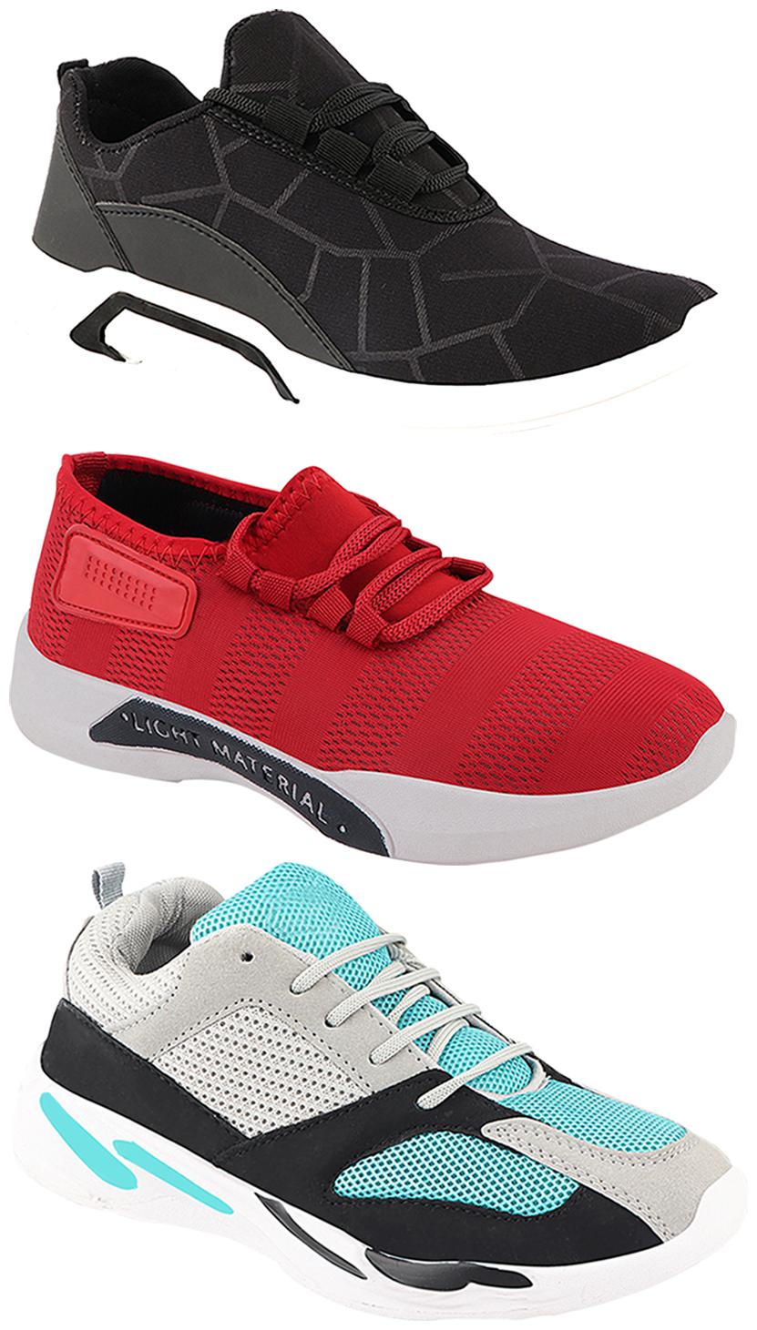 

Birde Men Multi-Color Casual Shoes - CASUAL SPORTS SNEAKERS RUNNNING SHOES - BRD-300-BLK-301-RD-332