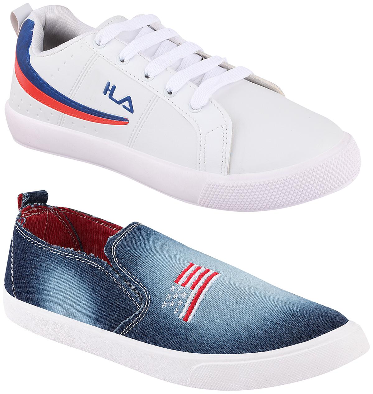 

Birde Multicolor Synthetic Casual Shoes For Men (Pack of 2)