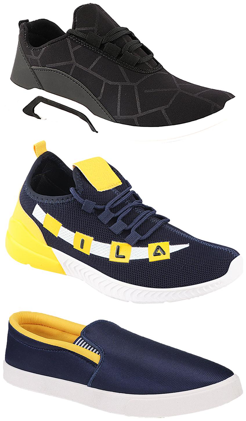 

Birde Men Multi-Color Casual Shoes - CASUAL SPORTS SNEAKERS RUNNNING SHOES - BRD-300-BLK BIRDE-52-330