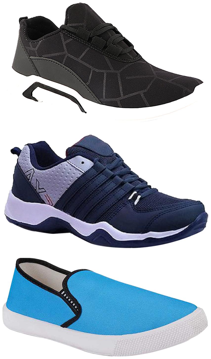 

Birde Men Multi-Color Casual Shoes - BRD-300-BLK-309-SKY AX-1