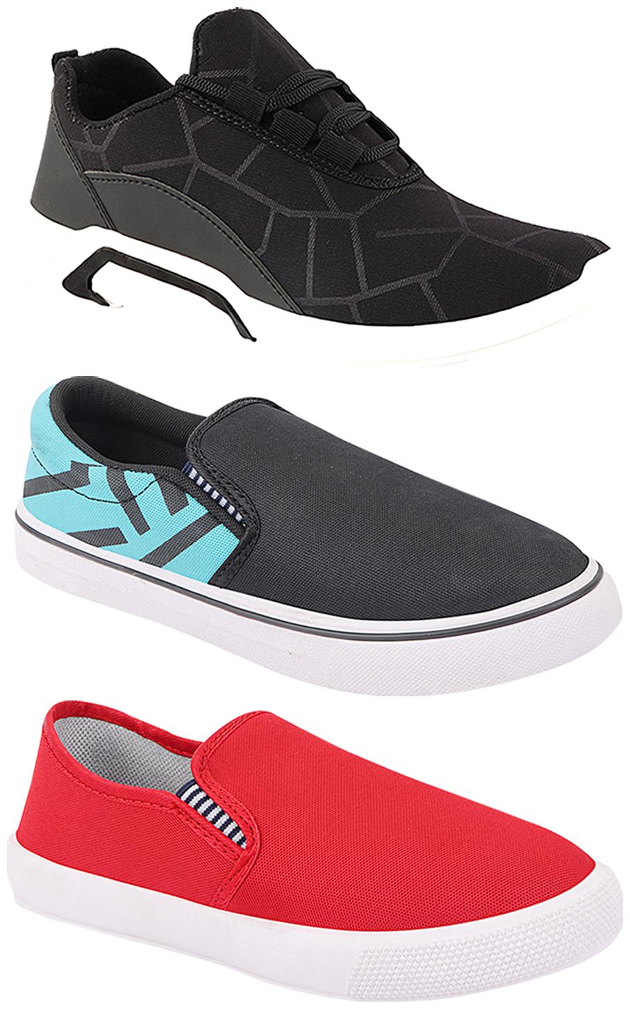 

Birde Men Multi-Color Casual Shoes - BRD-300-BLK-308-SGRN-309-RD