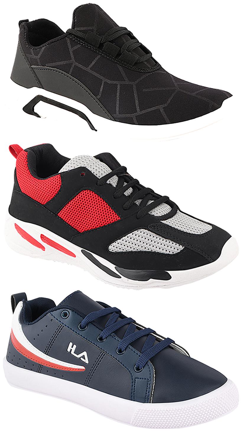 

Birde Men Multi-Color Casual Shoes - CASUAL SPORTS SNEAKERS RUNNNING SHOES - BRD-300-BLK-334-365