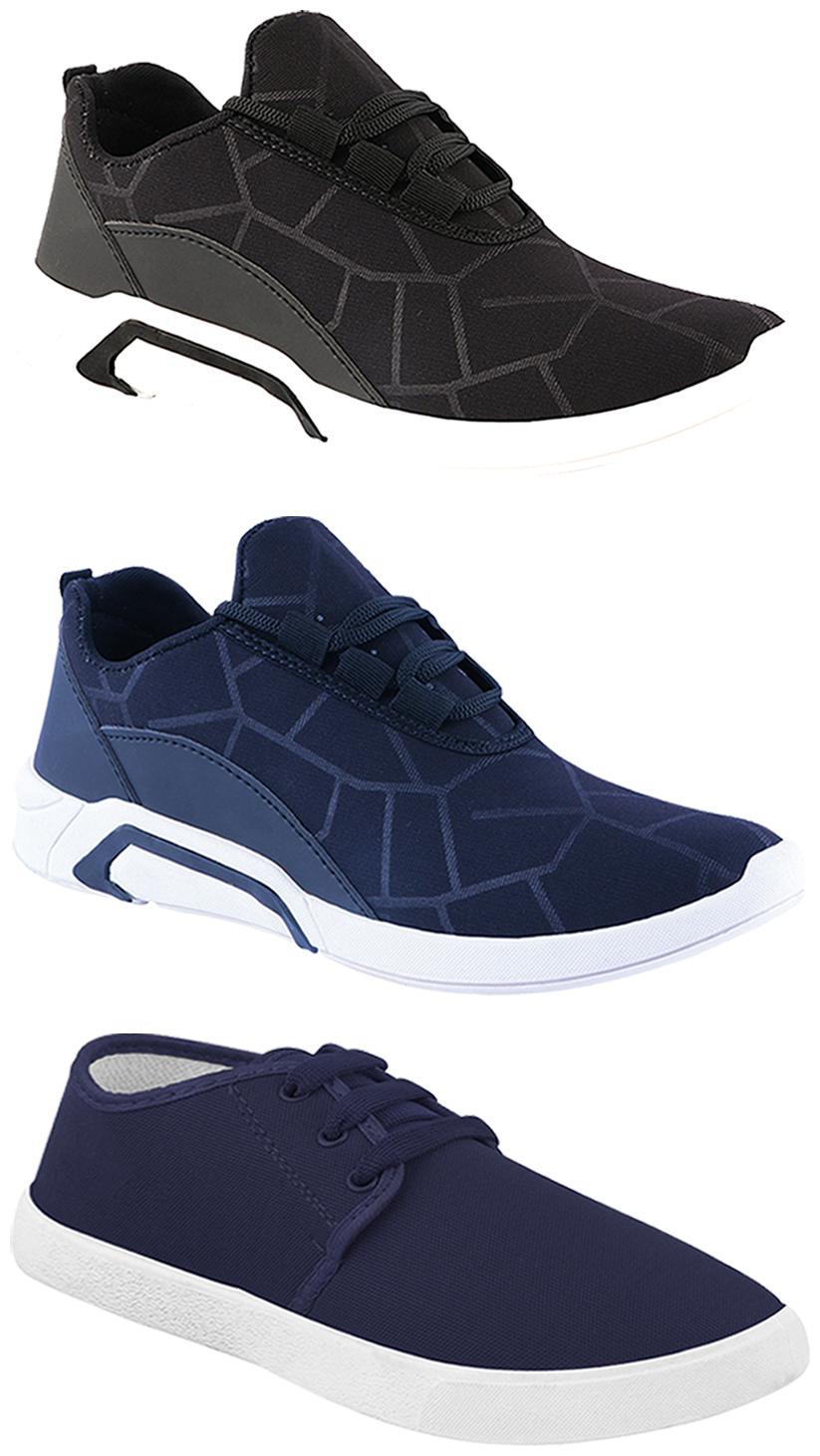 

Birde Men Multi-Color Casual Shoes - BRD-300-BLK-300-BLU-1078