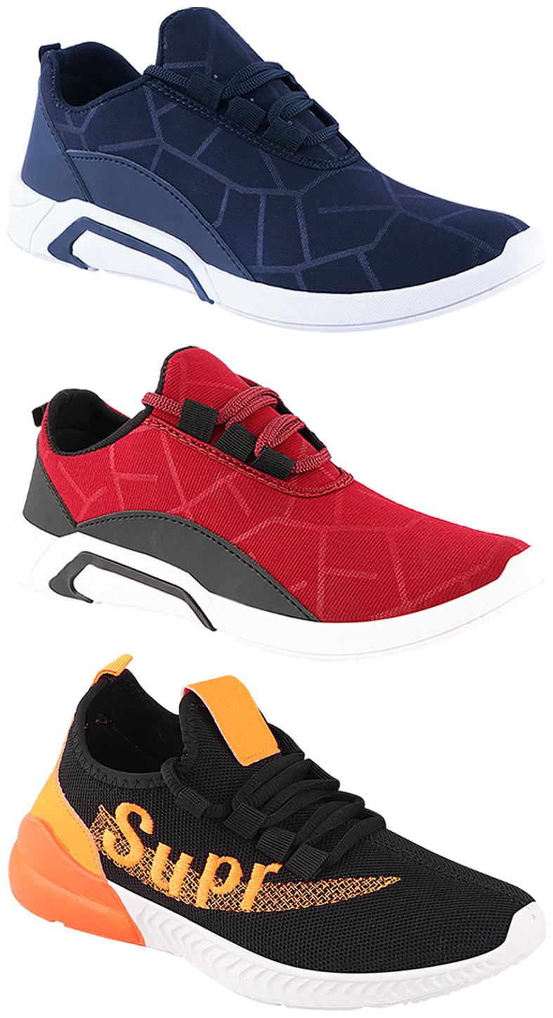 

Birde Men Multi-Color Casual Shoes - CASUAL SPORTS SNEAKERS RUNNNING SHOES - BRD-300-BLU-300-CHRY-331