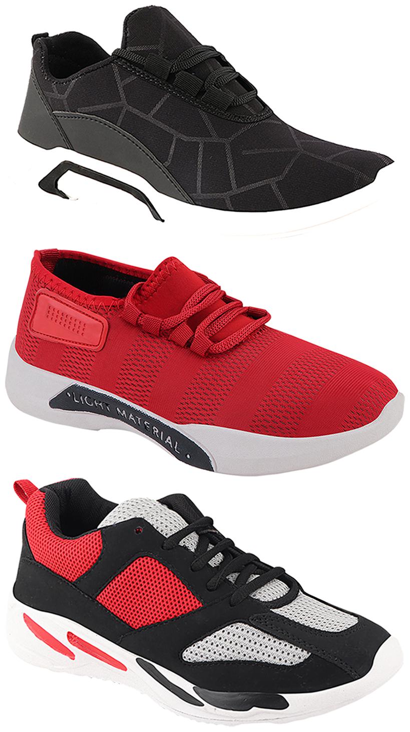 

Birde Men Multi-Color Casual Shoes - CASUAL SPORTS SNEAKERS RUNNNING SHOES - BRD-300-BLK-301-RD-334