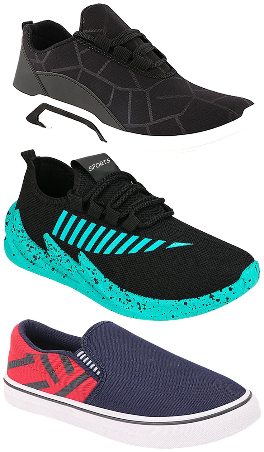 

Birde Men Multi-Color Casual Shoes - BRD-300-BLK-308-RED-324-SGRN