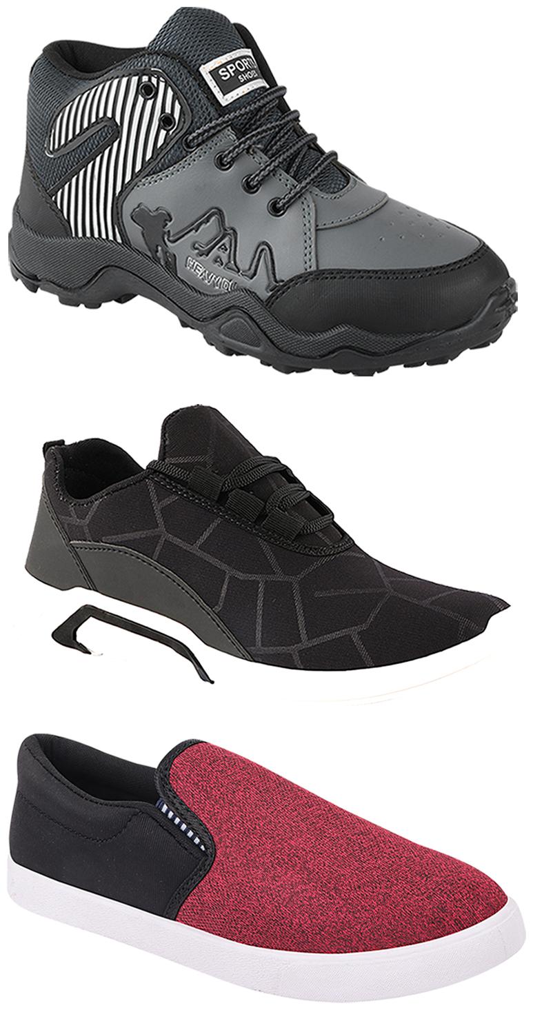 

Birde Men Multi-Color Casual Shoes - BRD-300-BLK-310-BLK-367