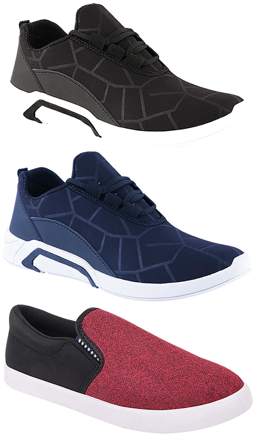 

Birde Men Multi-Color Casual Shoes - BRD-300-BLK-300-BLU-310-BLK
