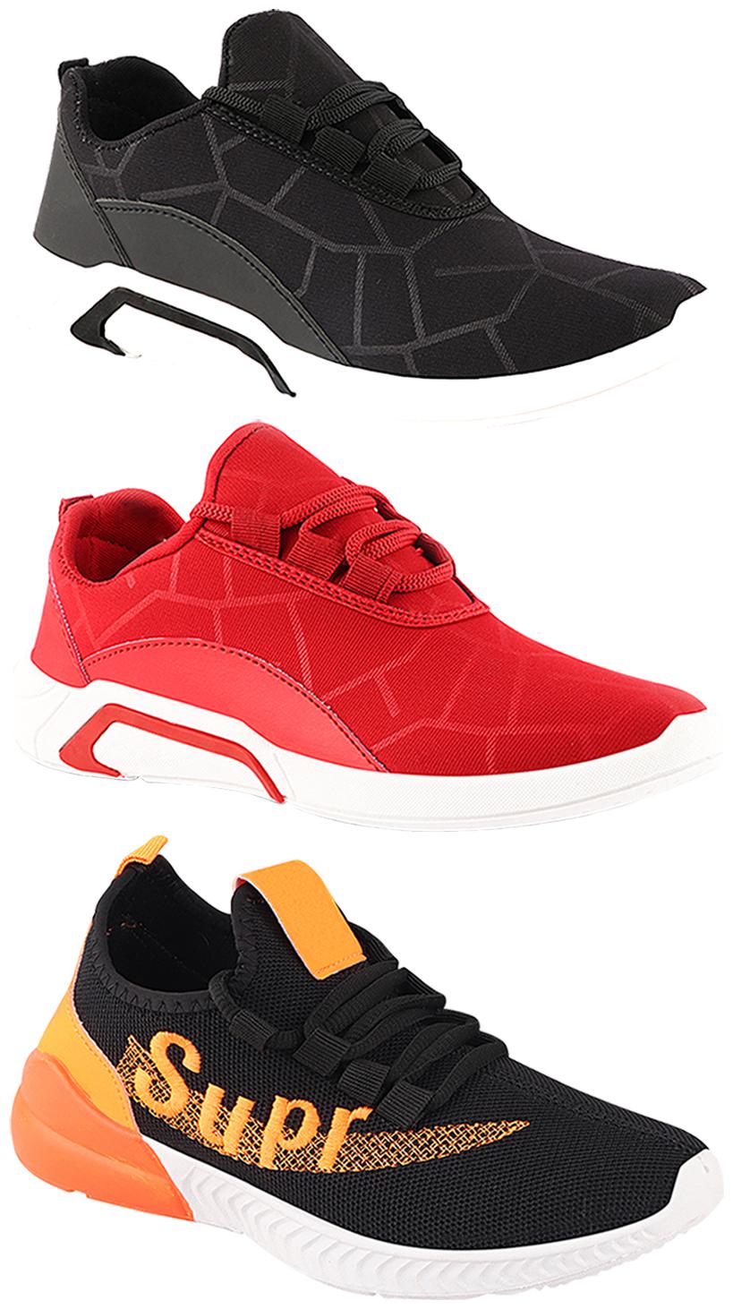 

Birde Men Multi-Color Casual Shoes - CASUAL SPORTS SNEAKERS RUNNNING SHOES - BRD-300-BLK-300-RED-331
