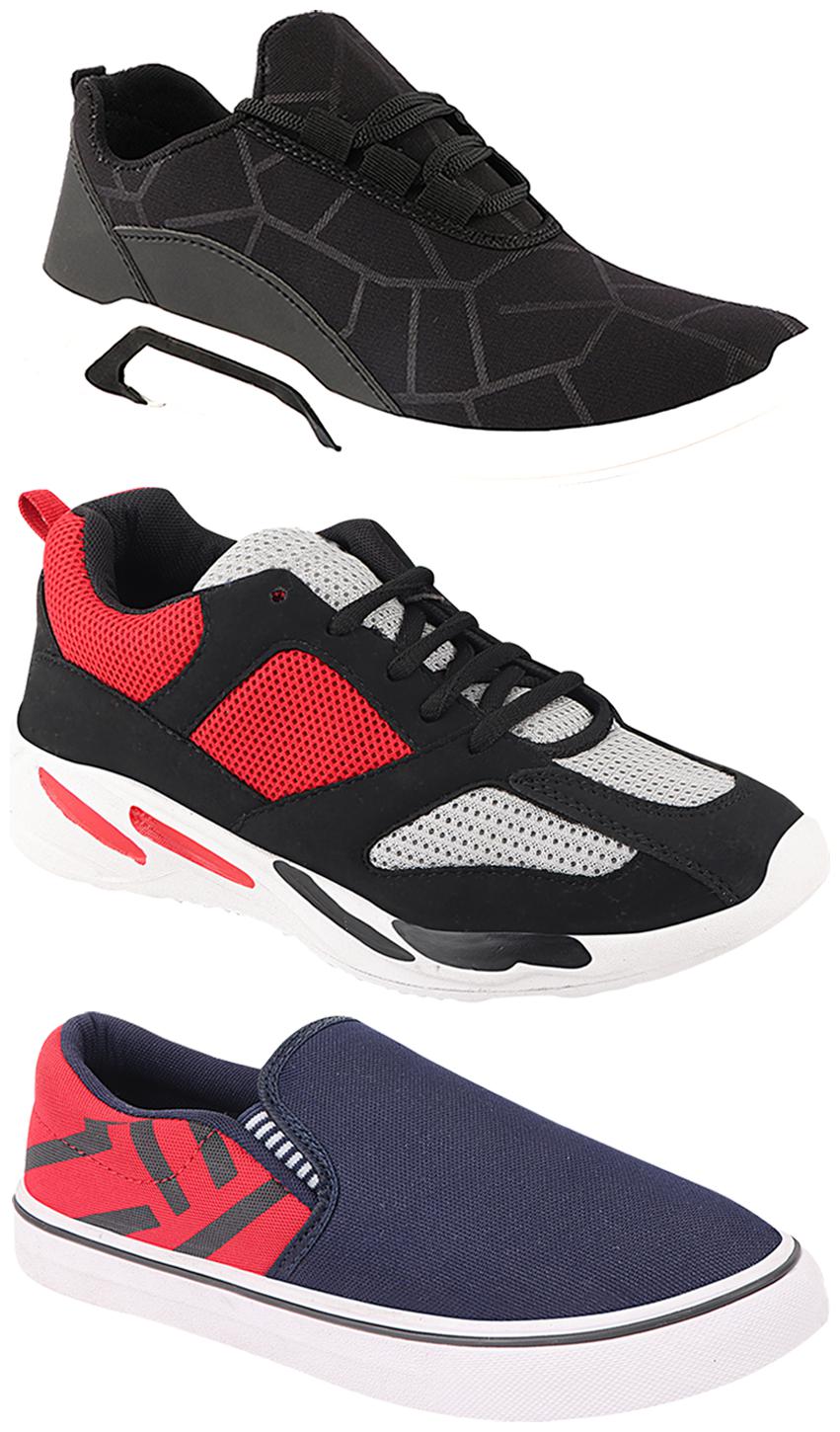 

Birde Men Multi-Color Casual Shoes - CASUAL SPORTS SNEAKERS RUNNNING SHOES - BRD-300-BLK-308-RED-334