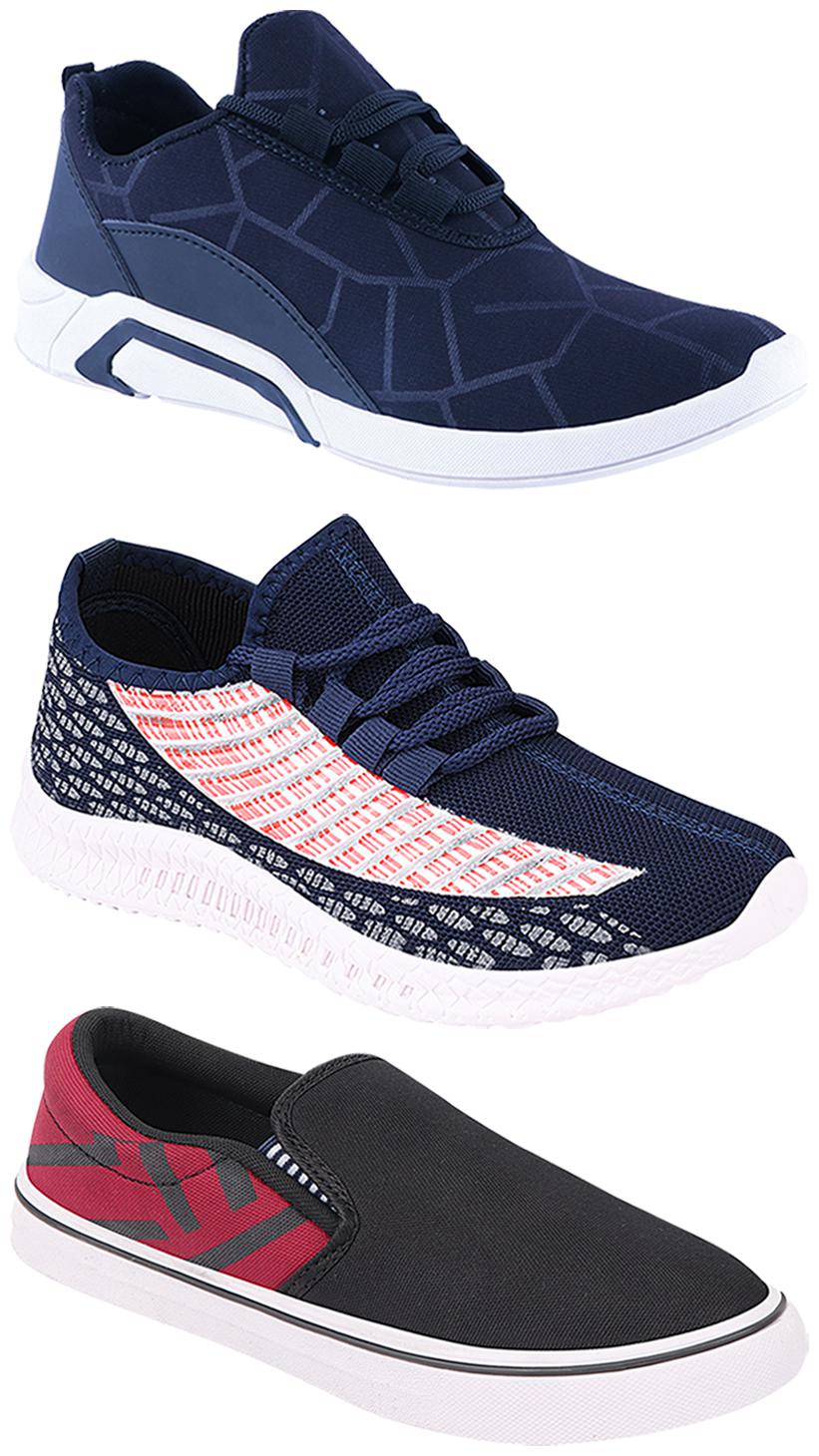 

Birde Men Multi-Color Casual Shoes - BRD-300-BLU-308-MRN-315