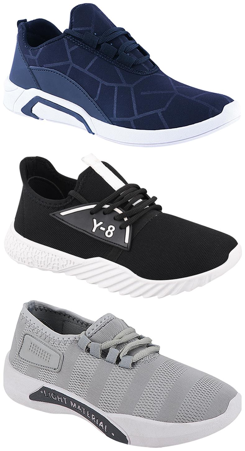 

Birde Men Multi-Color Casual Shoes - BRD-300-BLU-301-GRY-378