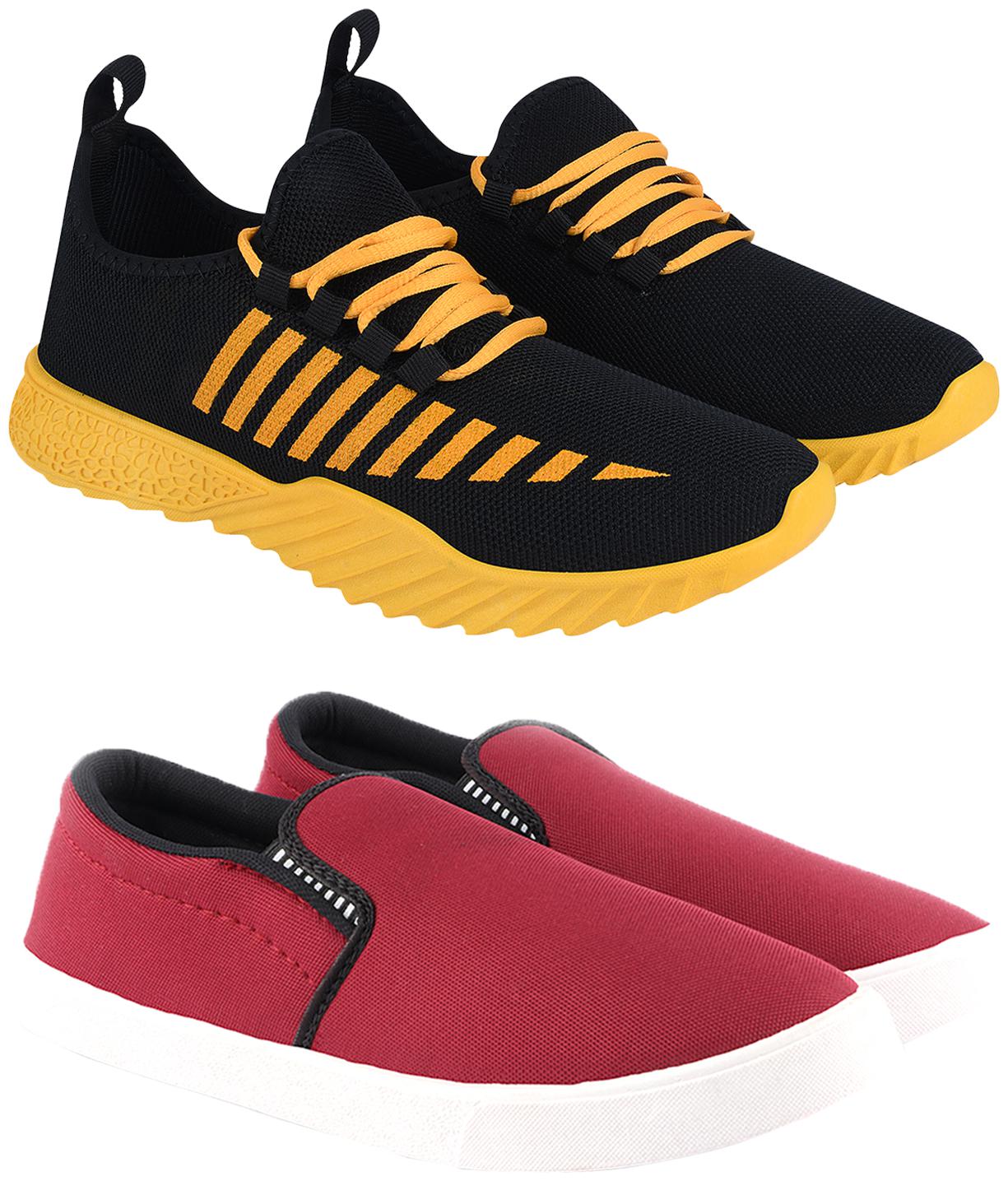 

Birde Multicolor Mesh Casual Shoes For Men (Pack of 2)