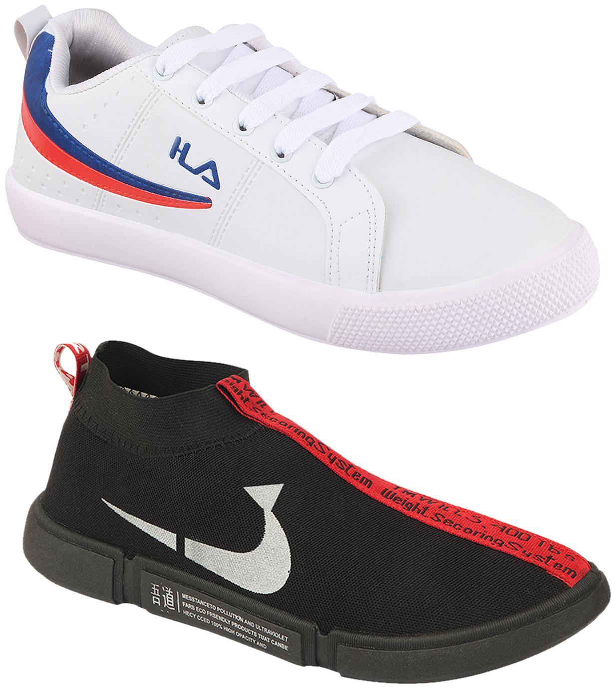 

Birde Multicolor Synthetic Casual Shoes For Men (Pack of 2)