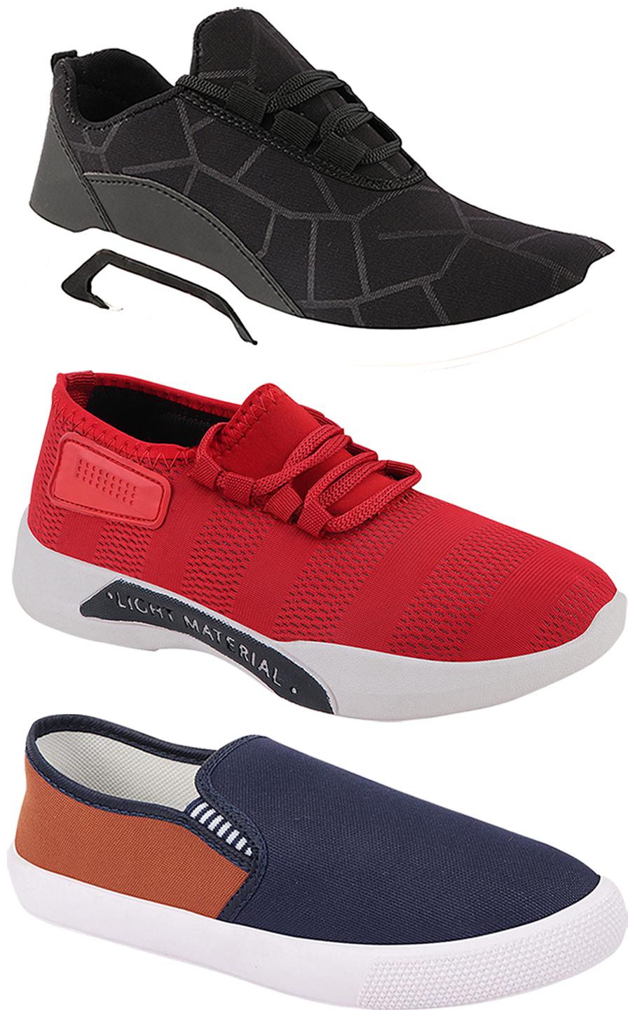 

Birde Men Multi-Color Casual Shoes - BRD-300-BLK-301-RD-309-TAN