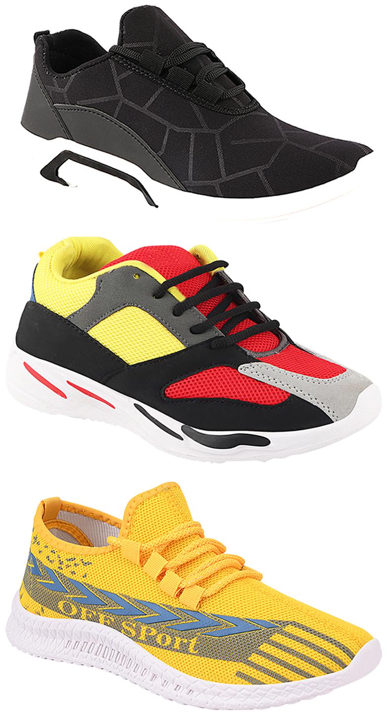 

Birde Men Multi-Color Casual Shoes - CASUAL SPORTS SNEAKERS RUNNNING SHOES - BRD-300-BLK-316-333
