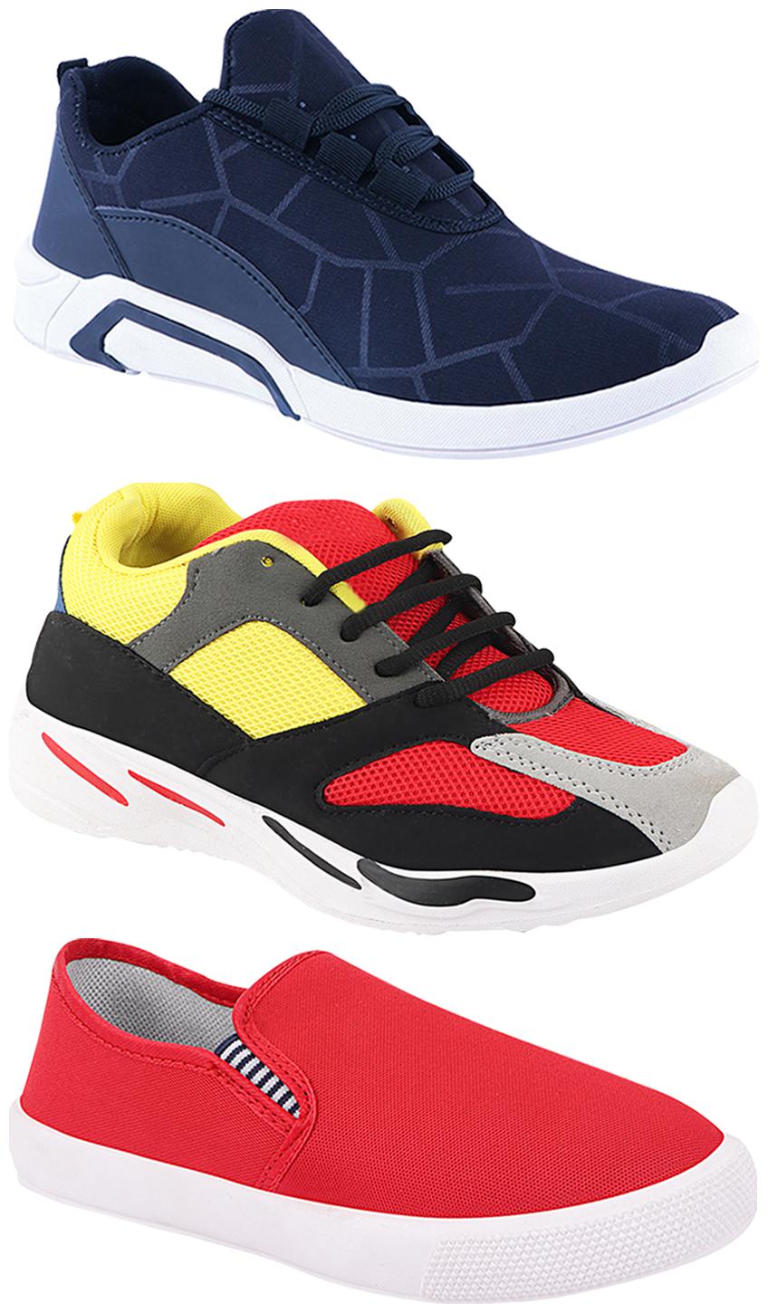 

Birde Men Multi-Color Casual Shoes - CASUAL SPORTS SNEAKERS RUNNNING SHOES - BRD-300-BLU-309-RD-333