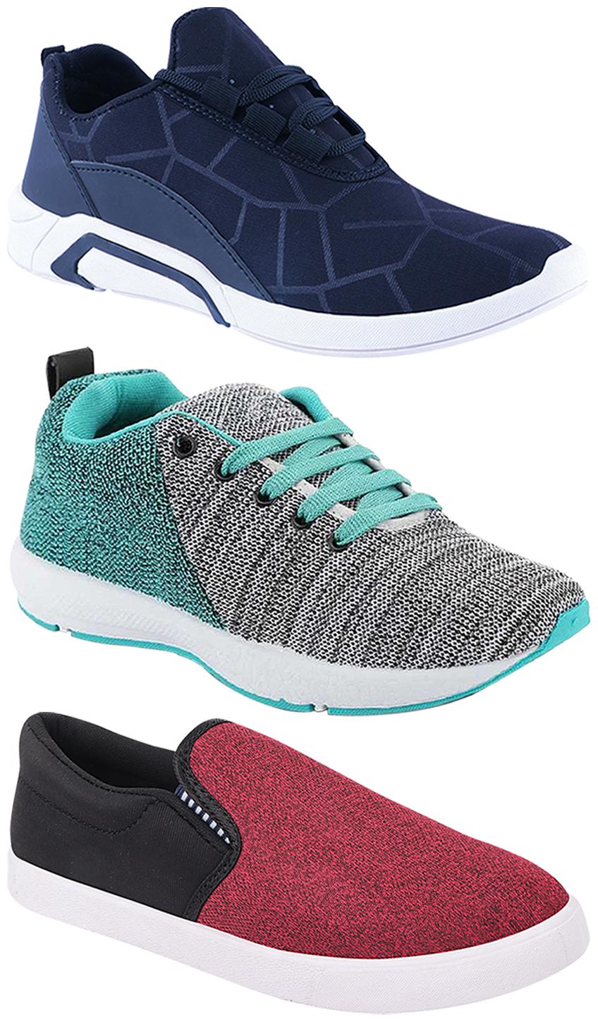 

Birde Men Multi-Color Casual Shoes - CASUAL SPORTS SNEAKERS RUNNNING SHOES - BRD-300-BLU-310-BLK-221