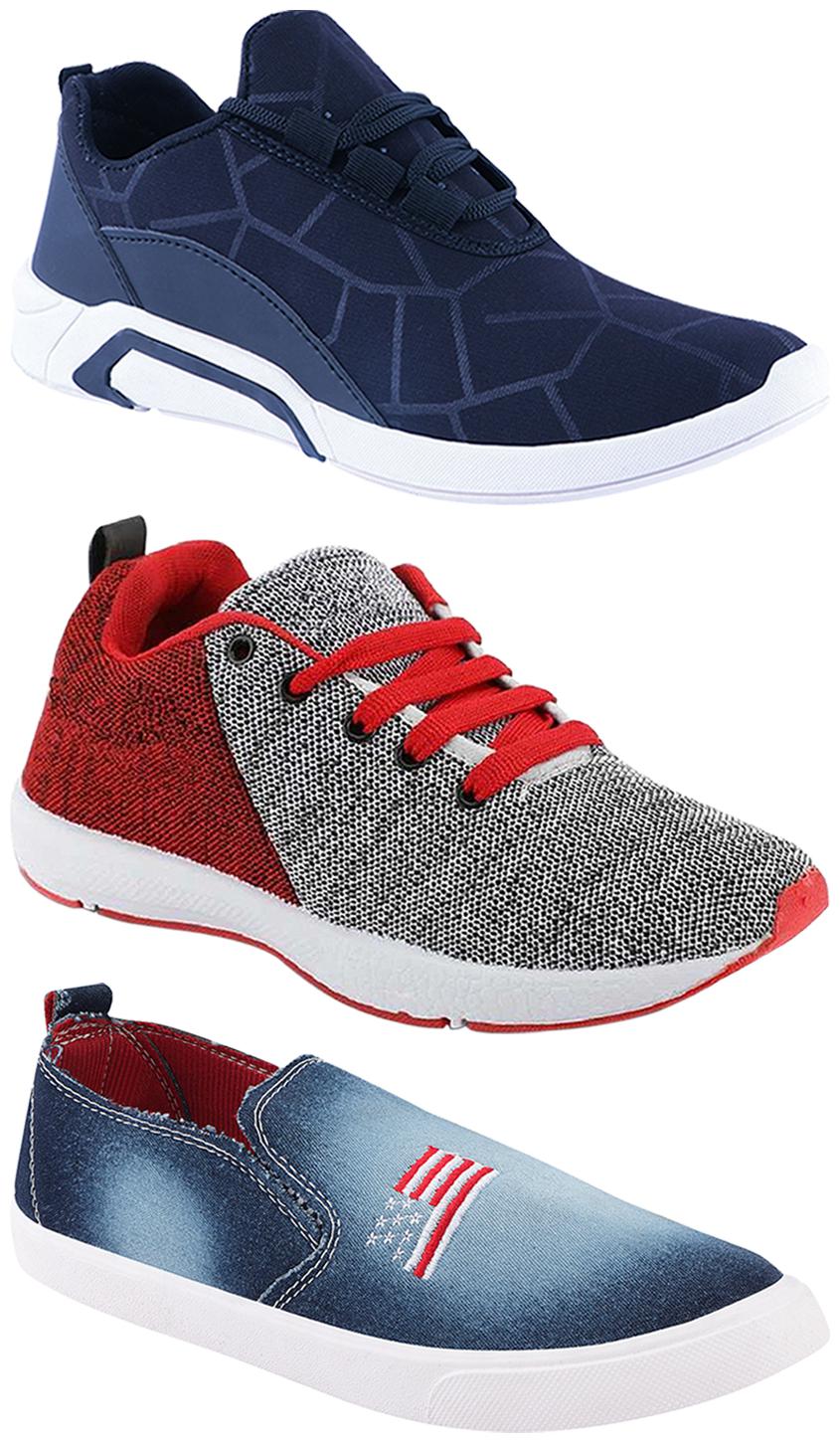 

Birde Men Multi-Color Casual Shoes - CASUAL SPORTS SNEAKERS RUNNNING SHOES - BRD-300-BLU-1220-222