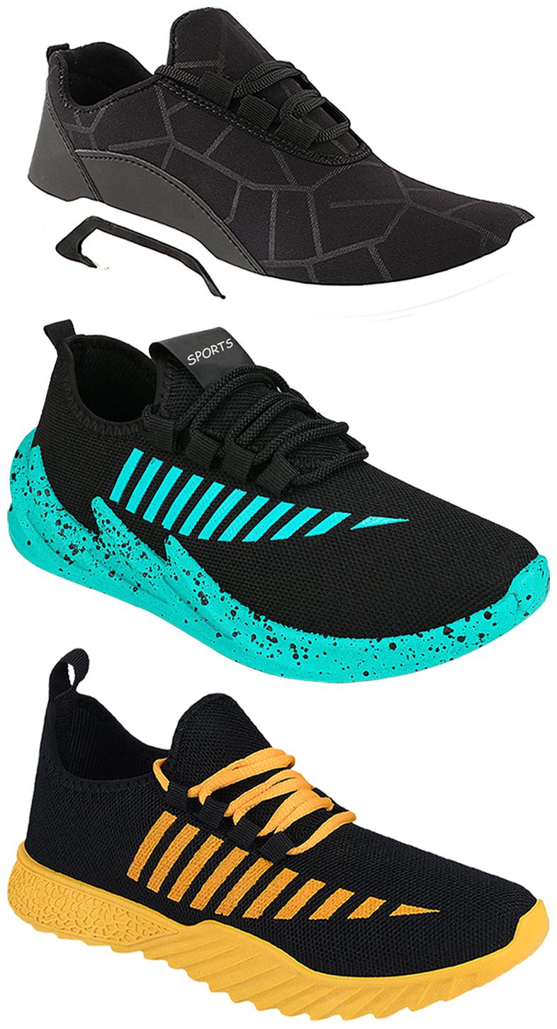

Birde Men Multi-Color Casual Shoes - BRD-300-BLK-360-324-SGRN