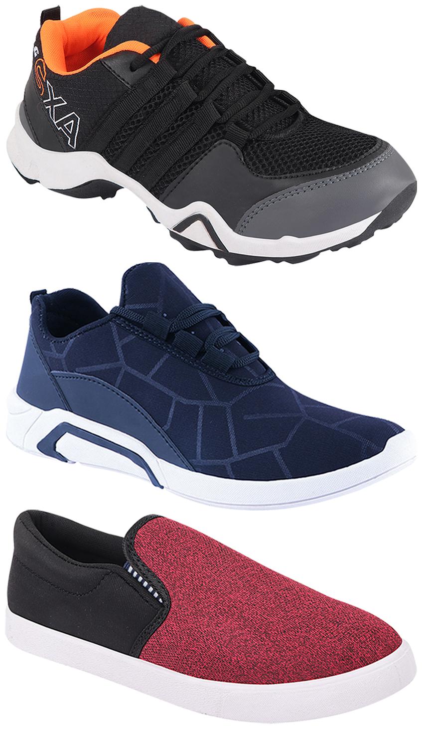 

Birde Men Multi-Color Casual Shoes - BRD-300-BLU-310-BLK AX-3