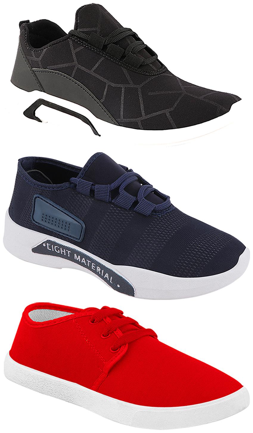 

Birde Men Multi-Color Casual Shoes - BRD-300-BLK-301-BLU-1077