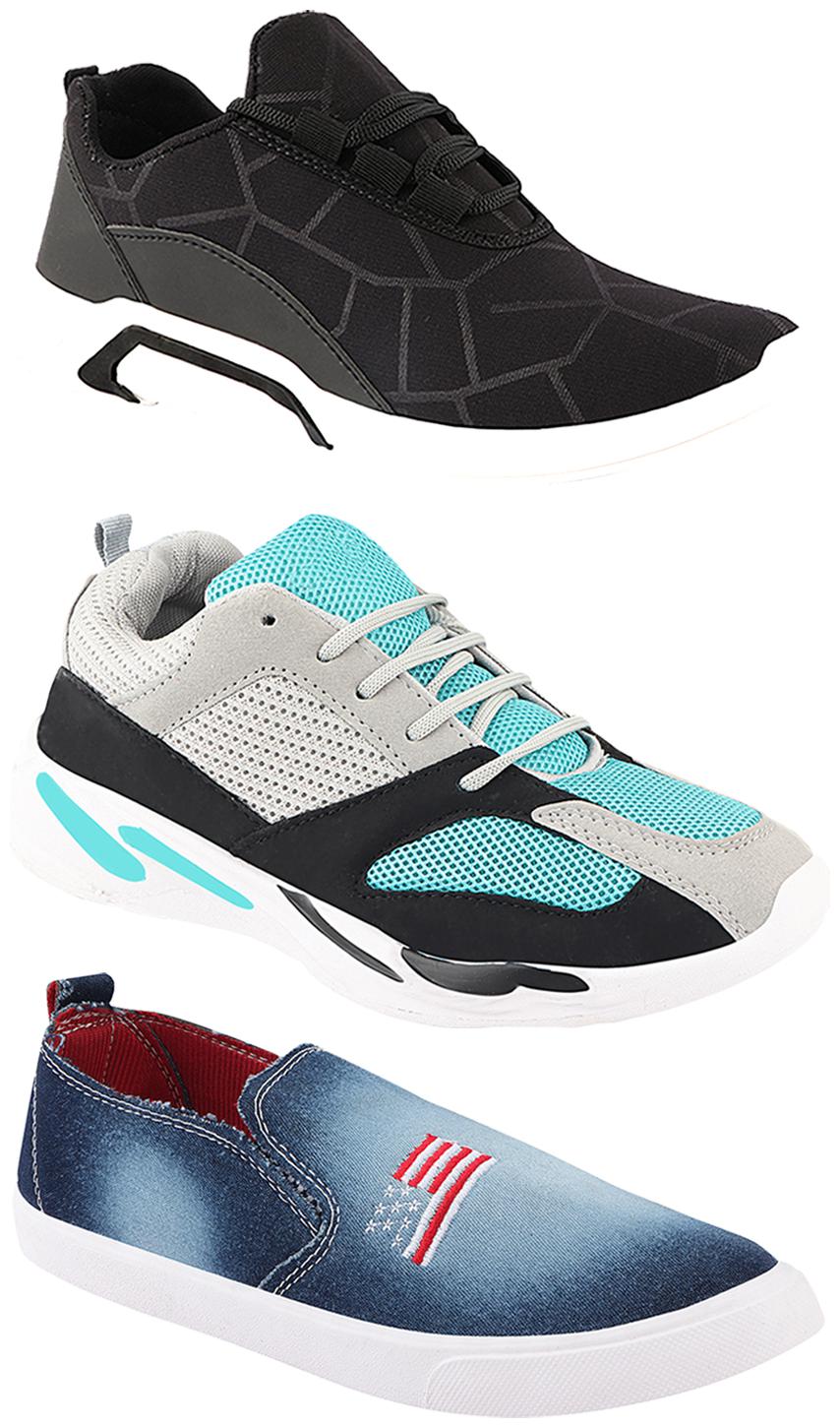 

Birde Men Multi-Color Casual Shoes - CASUAL SPORTS SNEAKERS RUNNNING SHOES - BRD-300-BLK-1220-332