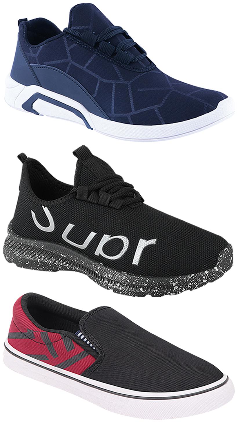 

Birde Men Multi-Color Casual Shoes - BRD-300-BLU-308-MRN-369