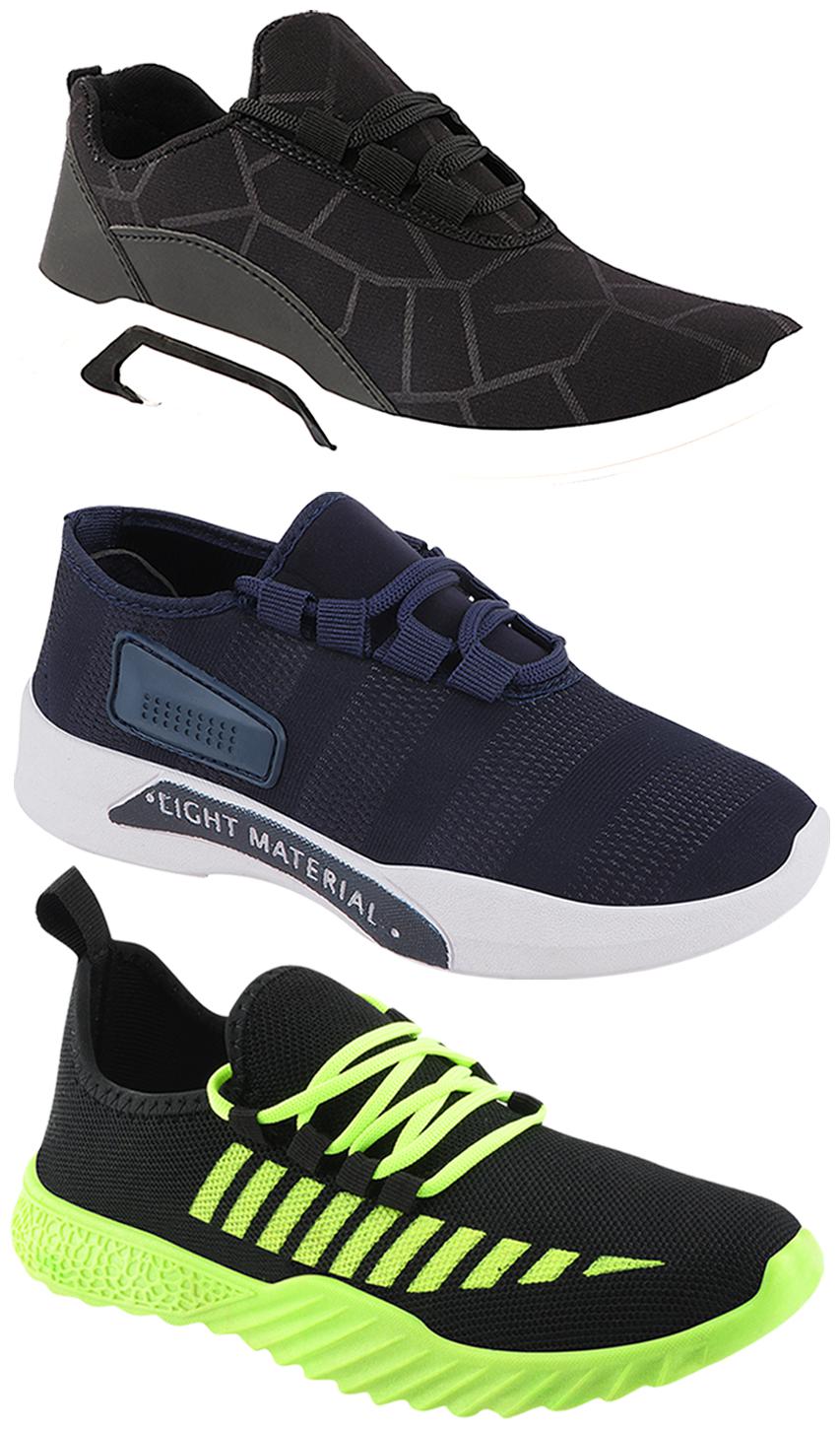 

Birde Men Multi-Color Casual Shoes - BRD-300-BLK-301-BLU-361