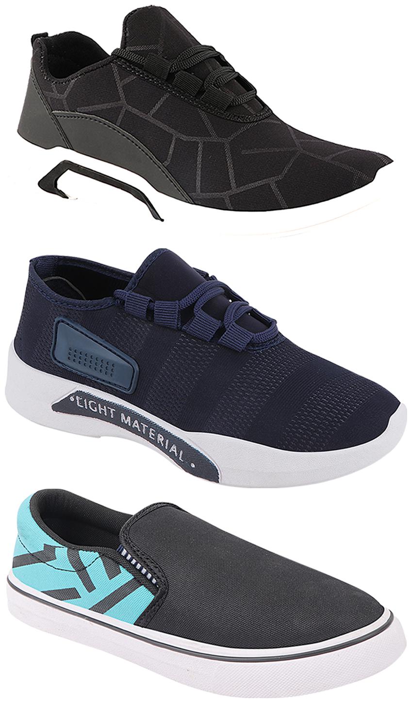 

Birde Men Multi-Color Casual Shoes - BRD-300-BLK-301-BLU-308-SGRN