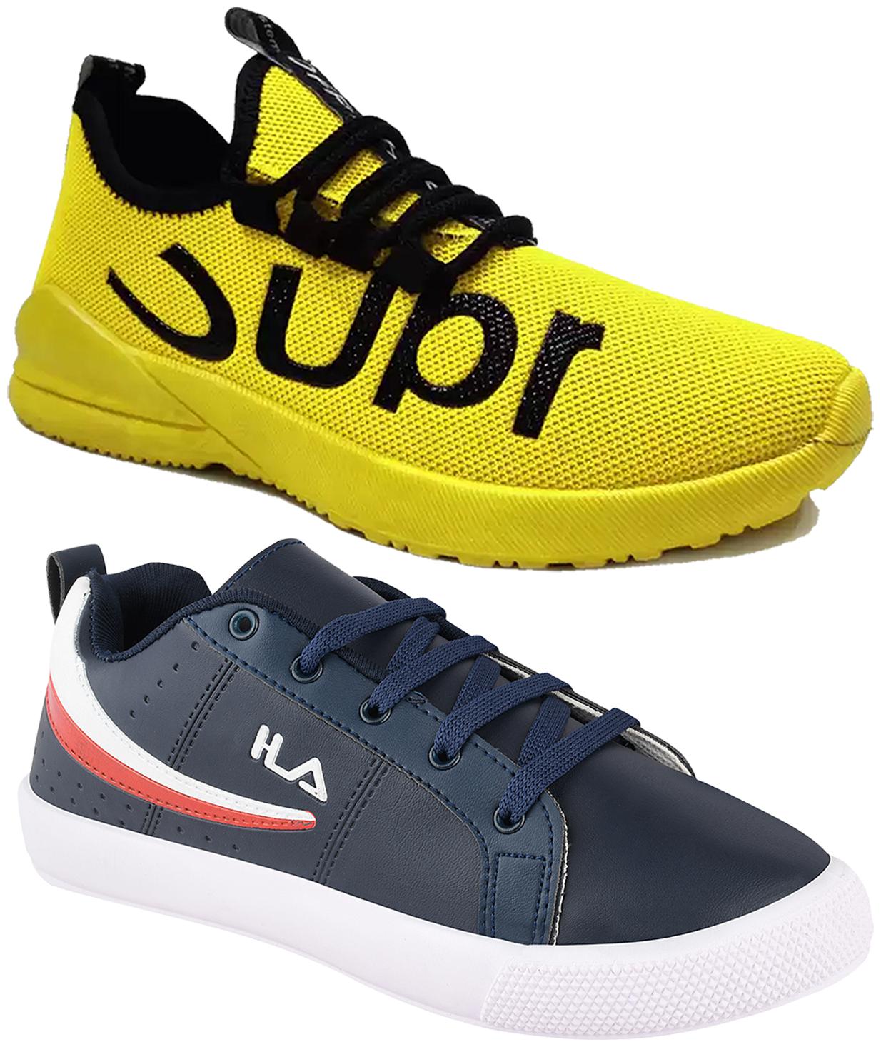 

Birde Men Multi-Color Casual Shoes - BRD-365-BL-SUPER-YLW