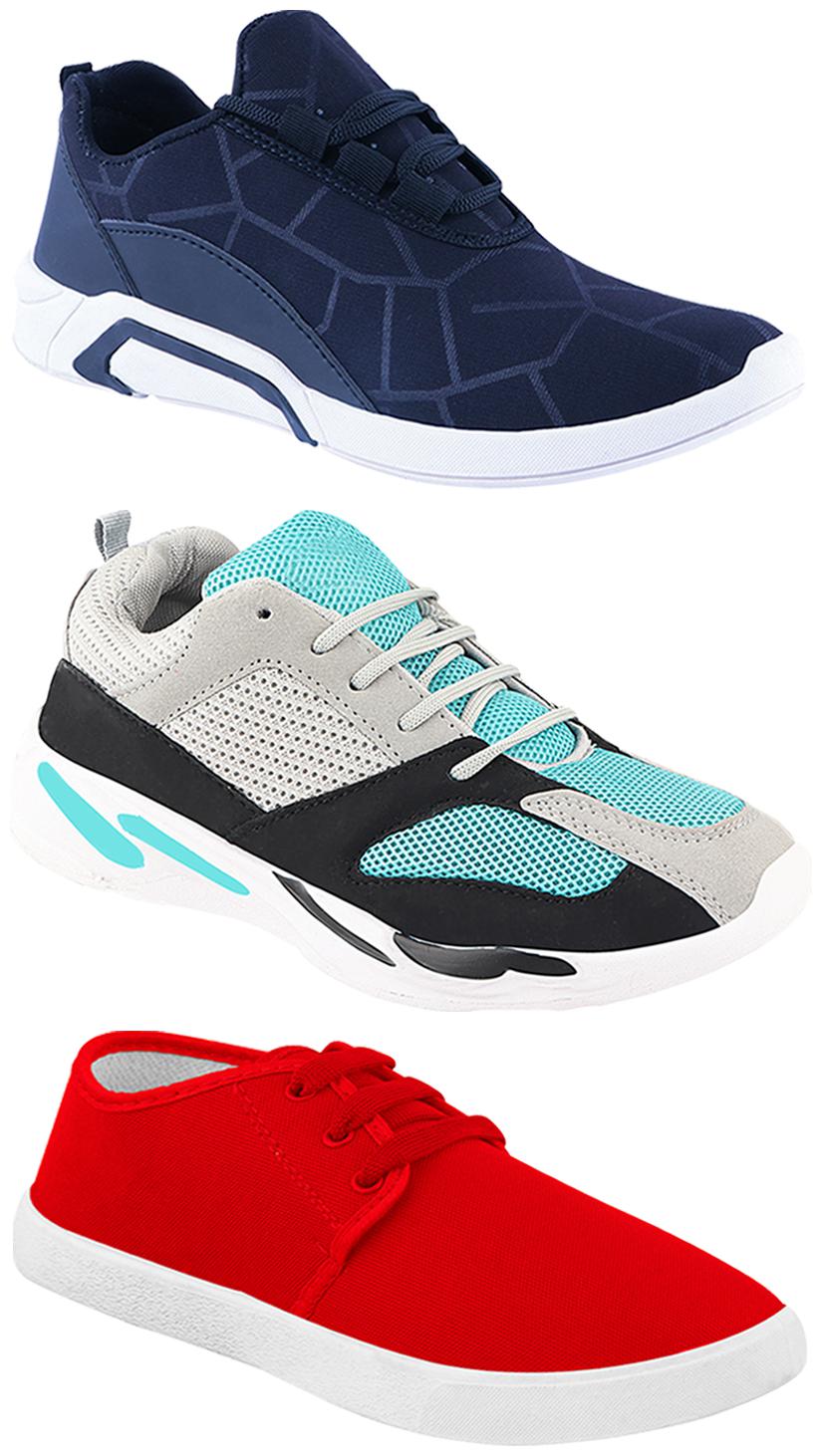 

Birde Men Multi-Color Casual Shoes - CASUAL SPORTS SNEAKERS RUNNNING SHOES - BRD-300-BLU-1077-332