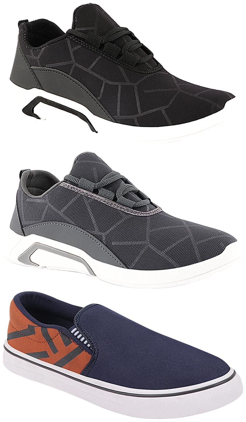 

Birde Men Multi-Color Casual Shoes - BRD-300-BLK-300-GRY-308-TAN