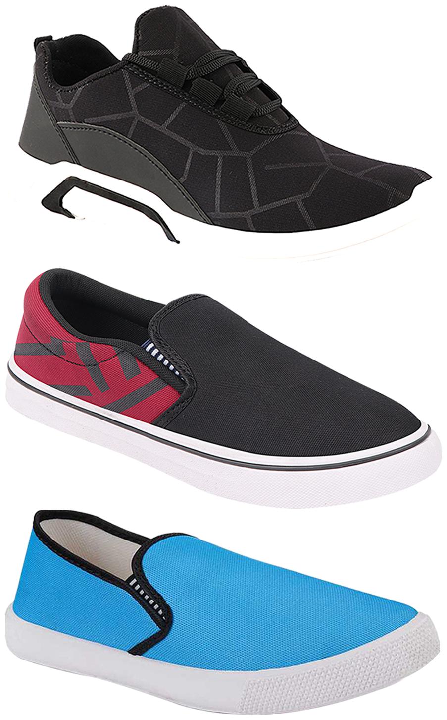 

Birde Men Multi-Color Casual Shoes - BRD-300-BLK-308-MRN-309-SKY
