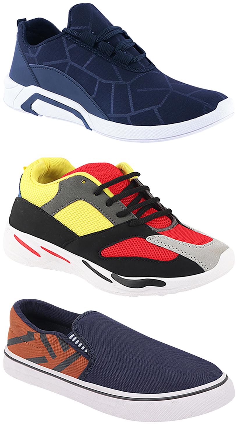 

Birde Men Multi-Color Casual Shoes - CASUAL SPORTS SNEAKERS RUNNNING SHOES - BRD-300-BLU-308-TAN-333