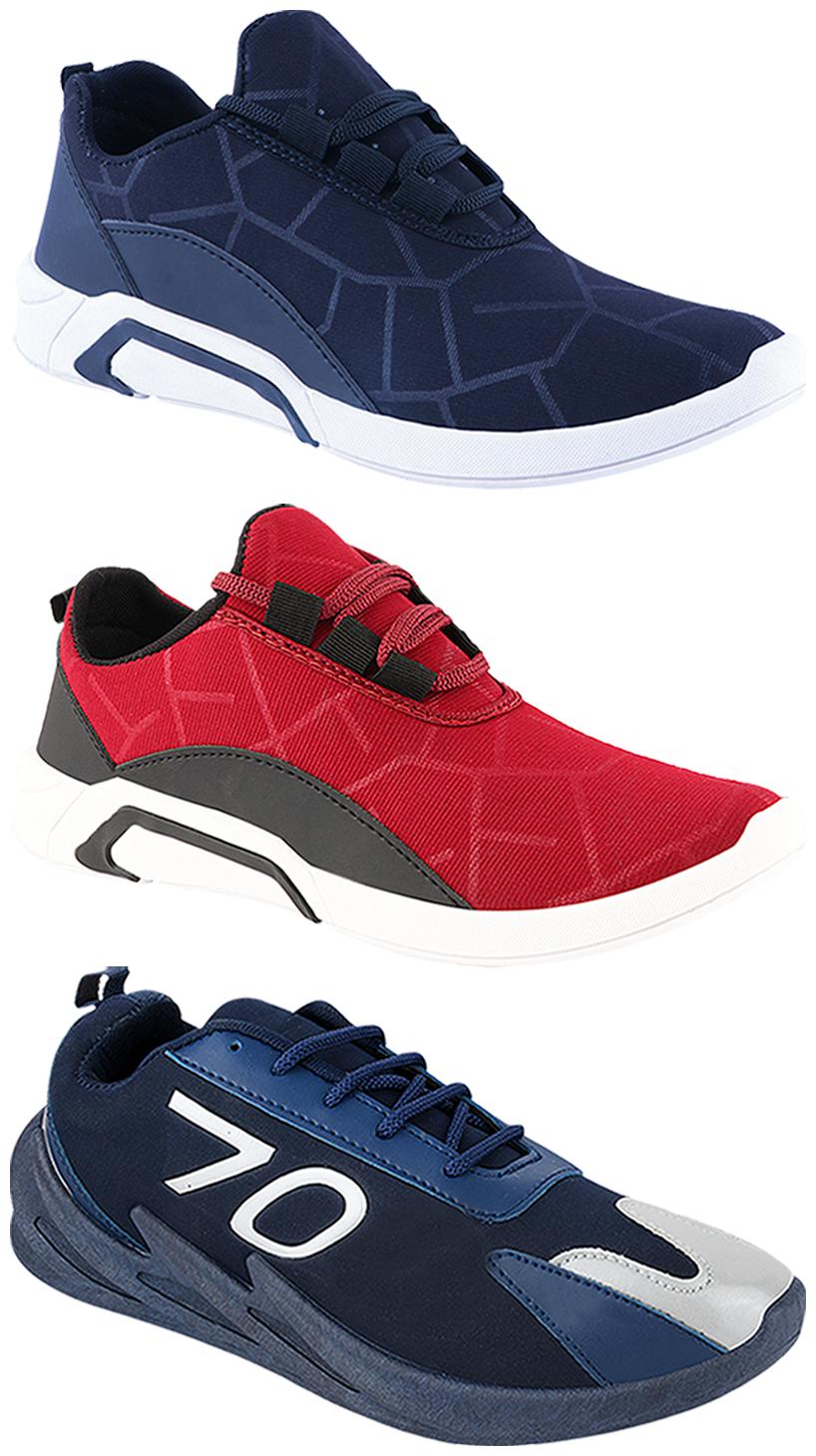 

Birde Men Multi-Color Casual Shoes - CASUAL SPORTS SNEAKERS RUNNNING SHOES - BRD-300-BLU-300-CHRY-351