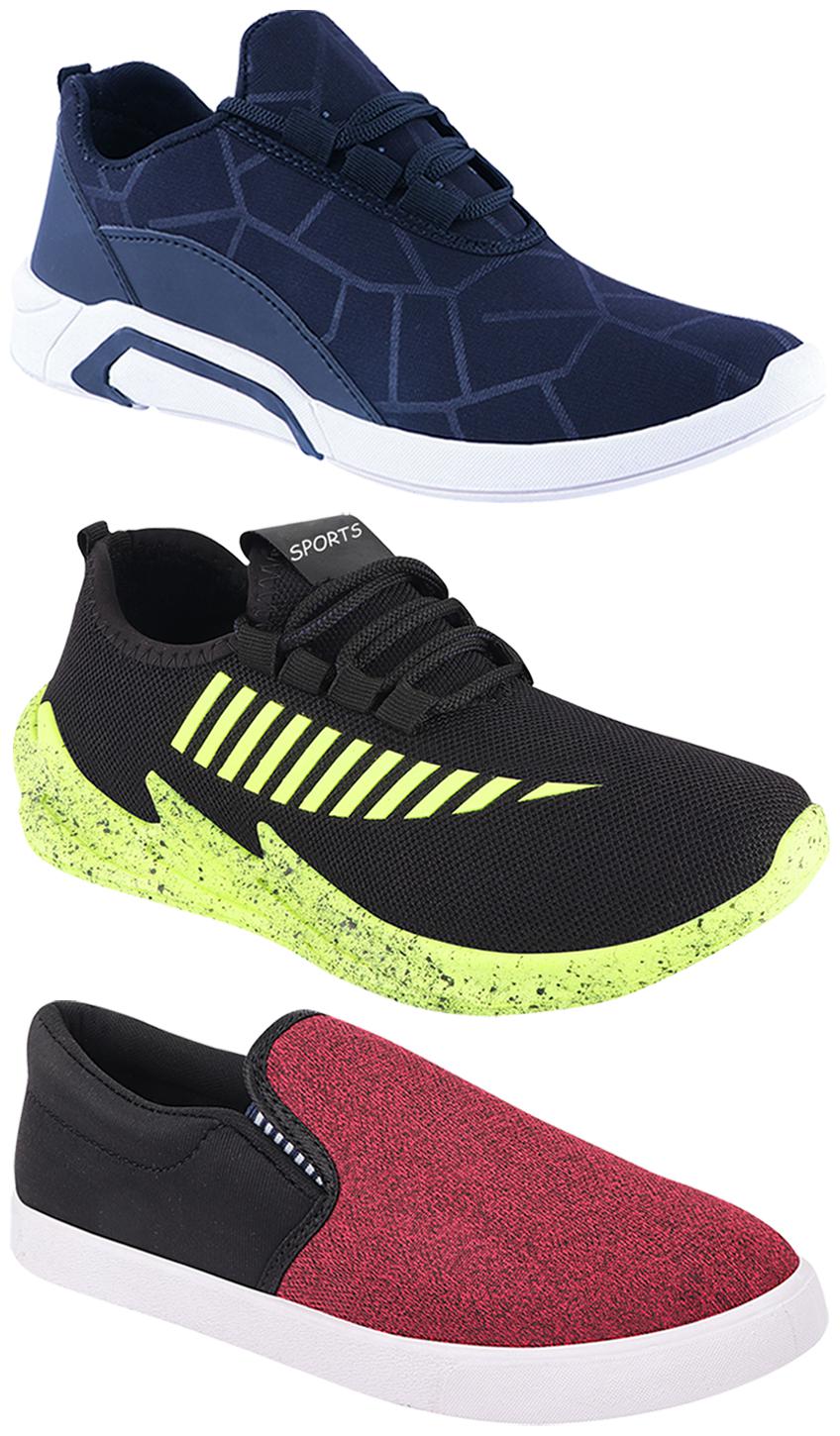 

Birde Men Multi-Color Casual Shoes - CASUAL SPORTS SNEAKERS RUNNNING SHOES - BRD-300-BLU-310-BLK-324-PGRN