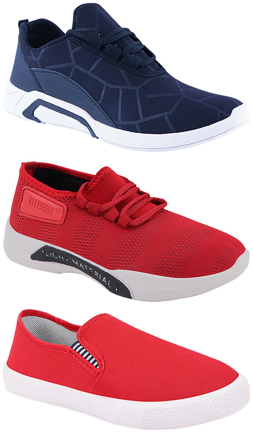 

Birde Men Multi-Color Casual Shoes - BRD-300-BLU-301-RD-309-RD