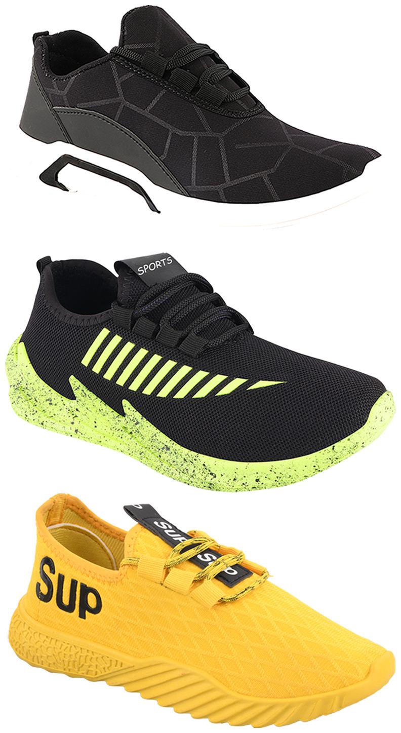

Birde Men Multi-Color Casual Shoes - CASUAL SPORTS SNEAKERS RUNNNING SHOES - BRD-300-BLK-324-PGRN-383