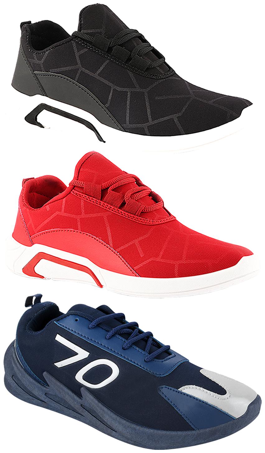 

Birde Men Multi-Color Casual Shoes - CASUAL SPORTS SNEAKERS RUNNNING SHOES - BRD-300-BLK-300-RED-351