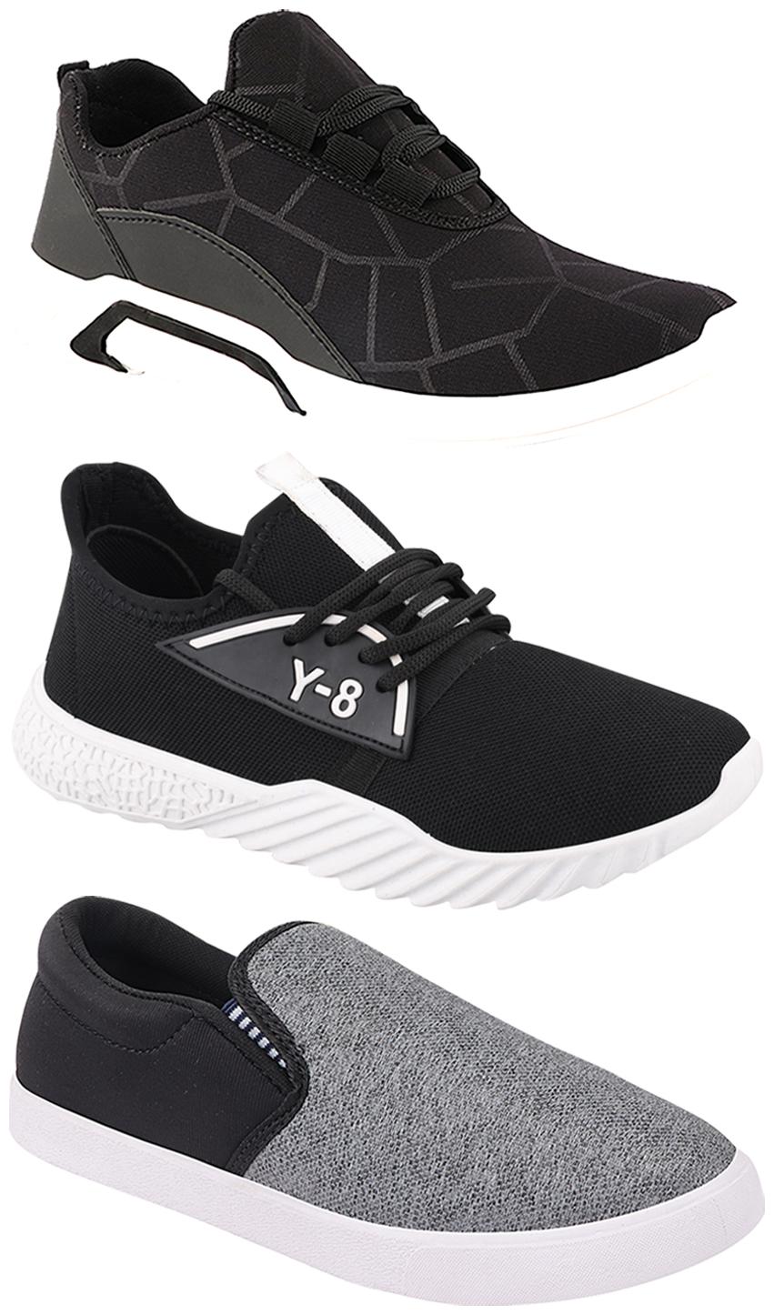 

Birde Men Multi-Color Casual Shoes - BRD-300-BLK-310-SLVR-378