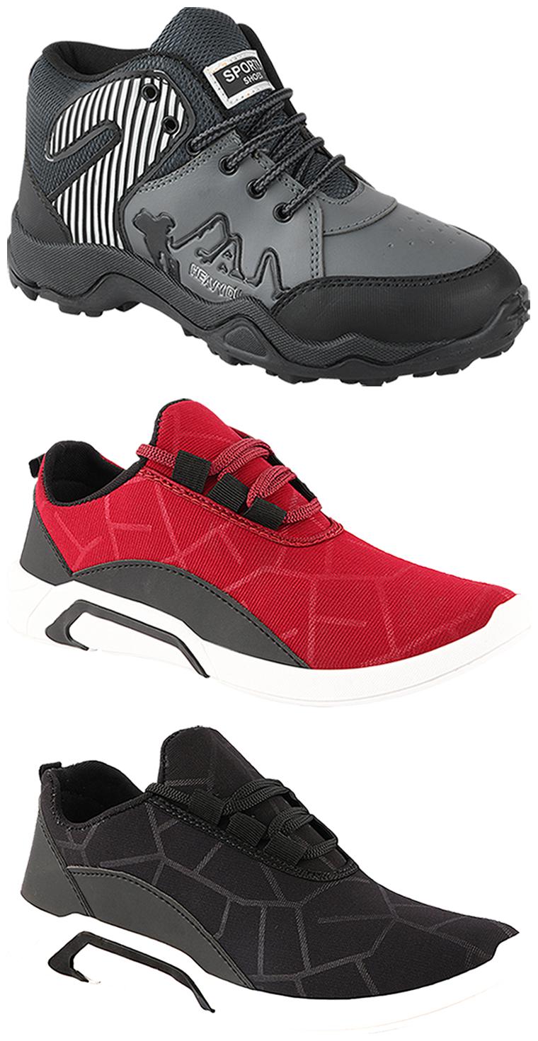 

Birde Men Multi-Color Casual Shoes - BRD-300-BLK-300-CHRY-367
